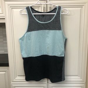 Distortion Men’s colour block tank top